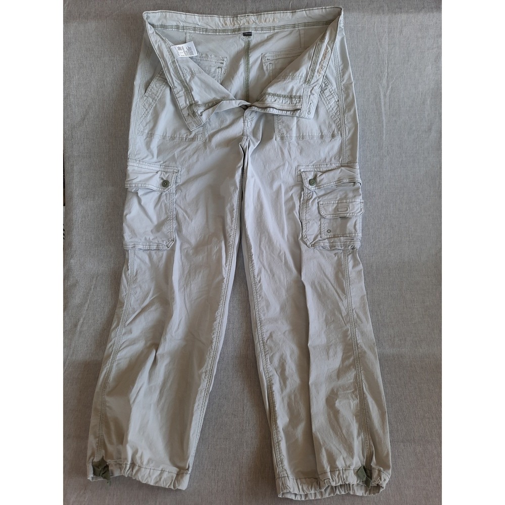 American Eagle Baggy Jogger Women 16 Stretch Utility Cargo Pants Camp Mint Green